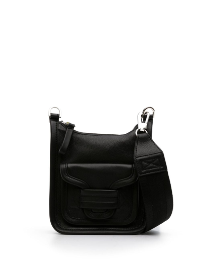 Pierre Hardy Alpha Zip Suede Shoulder Bag In Black