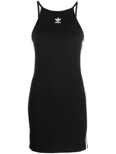 Adidas Originals Logo-embroidered Sleeveless Dress In Black