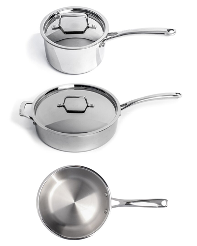 Berghoff Professional Tri-ply 18/10 Stainless Steel 5 Piece Starter Cookware Set In Silver