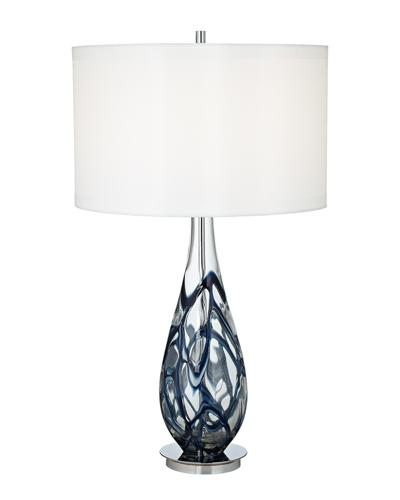 Pacific Coast Indigo Swirl Art Glass Table Lamp Table Lamp