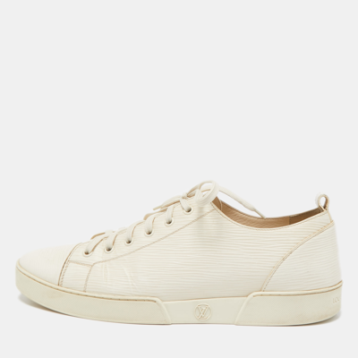 Pre-owned Louis Vuitton Cream Epi Leather Match Up Sneakers Size 43