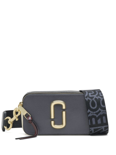 Marc Jacobs The Snapshot Leather Camera Bag In Grey