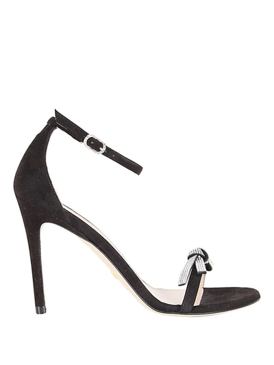 Stuart Weitzman Nudist Sw Bow 100 Sandal Shoes In Black