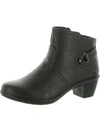Easy Street Dawnta Womens Faux Leather Heels Booties In Black