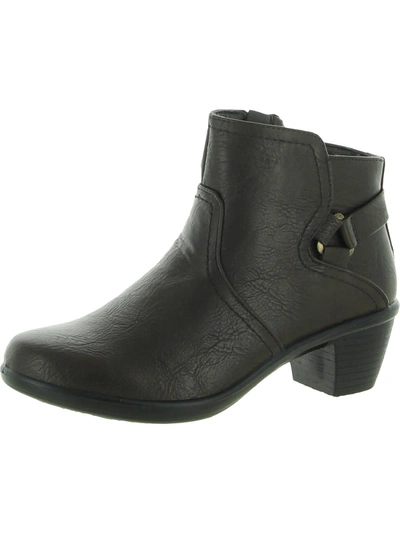 EASY STREET DAWNTA WOMENS FAUX LEATHER HEELS BOOTIES