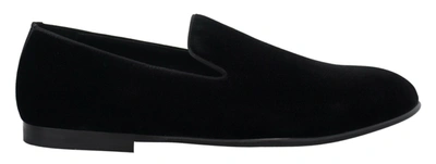 Dolce & Gabbana Green Velvet Slip On Mens Loafers Shoes