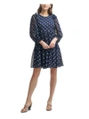 Shop Calvin Klein Womens Metallic Mini Shift Dress In Black