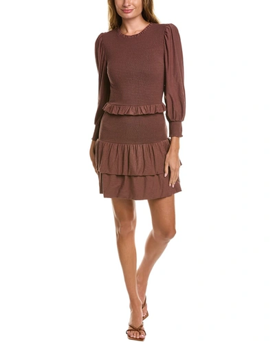 Nation Ltd Abby Demure Party Dress In Brown