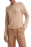 Vince Wool-cashmere Twisted Cable-knit Sweater In Multi