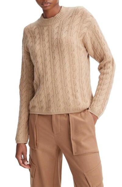 Vince Wool-cashmere Twisted Cable-knit Jumper In Multi