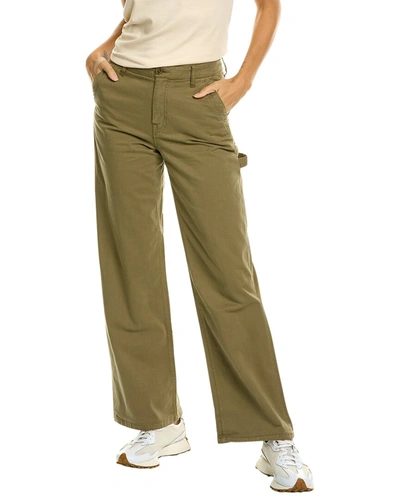 Current Elliott The Painter Basil Wide Leg Jean In Green