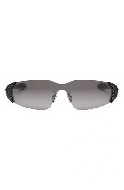 Dior Bay Shield Sunglasses In Black/ Gradient Smoke