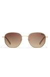 QUAY BIG TIME 54MM GRADIENT ROUND SUNGLASSES