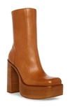 Steve Madden Arrow Platform Boot In Tan Leathe