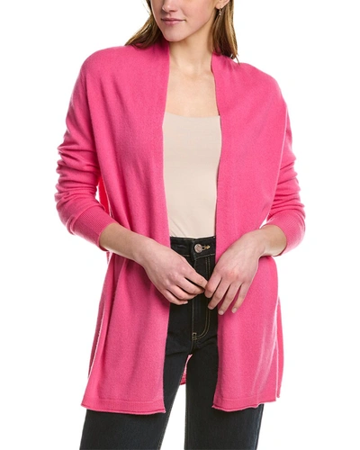 Ainsley Basic Open Cashmere Cardigan In Pink