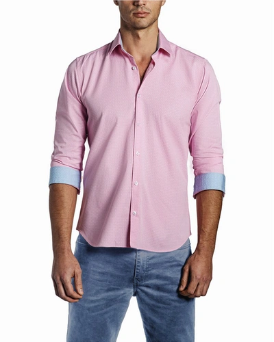 Jared Lang Men's Solid Shirt In Pink