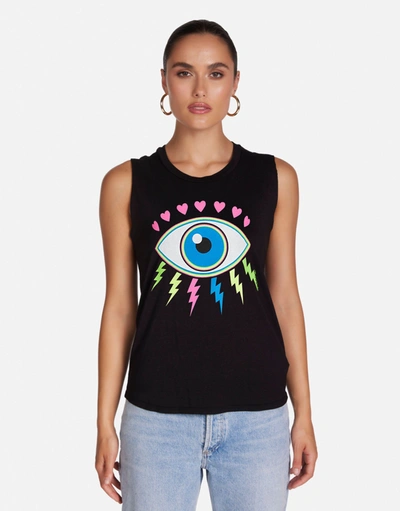 Lauren Moshi X Kel X Neon Lightning Eye In Black