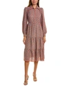 Max Studio Midi Shirtdress In Multi