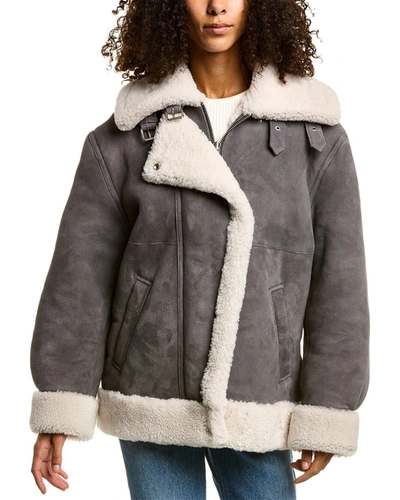 Iro Kumari Leather Jacket In Grey