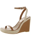 DOLCE VITA WOMENS FAUX LEATHER ANKLE STRAP WEDGE SANDALS