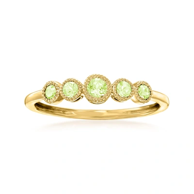 Ross-simons Rs Pure By  Peridot Ring In 14kt Yellow Gold In Green