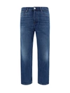 Ami Alexandre Mattiussi Ami Alexandre Matiussi Loose Jeans With Straight Cut In Used Blue