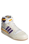 Adidas Originals Forum 84 High Sneakers In Cream White/ Collegiate Purple