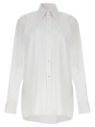 Maison Margiela Buttoned Shirt Dress In White