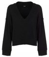 IMPERFECT IMPERFECT BLACK POLYESTER WOMEN'S SWEATER