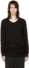 Rick Owens Longsleeved T-shirt In Black