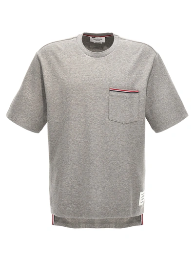 Thom Browne Pocket T-shirt In Gris
