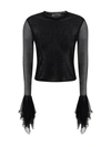 Blumarine 2t037a Tulle T-shirt With Flounce