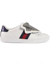 GUCCI ACE SNEAKER WITH REMOVABLE EMBROIDERIES,481154DOP8012156575