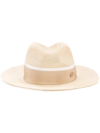 Maison Michel Henrietta Fedora Hat In Neutrals