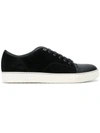 Lanvin Toe-capped Sneakers In Black