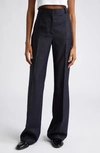 Stella Mccartney Cropped Straight Leg Wool Trousers In 4101 Ink