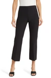 Theory High-waist Straight-leg Pant In Good Wool In Black