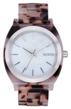 NIXON THE TIME TELLER ACETATE BRACELET WATCH, 40MM