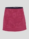 Marine Serre Fuchsia Miniskirt With All-over Jacquard Motif In Fuchsia