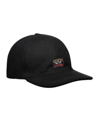 Paul & Shark Logo贴花棒球帽 In Black