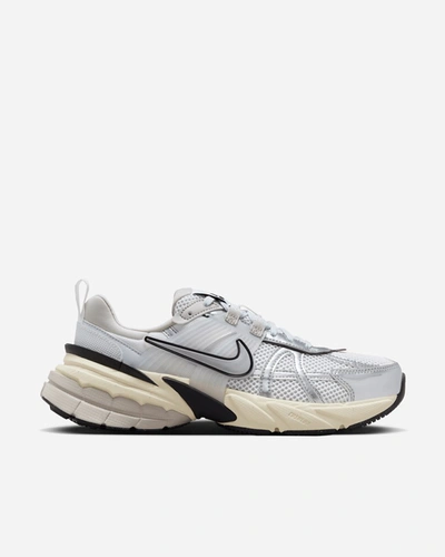 Nike Gray V2k Run Sneakers In Black/silver/white