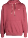 Autry Logo-patch Cotton Hoodie In Red