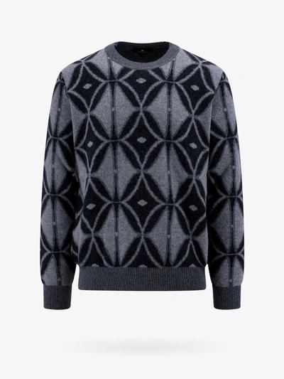 Etro Intarsia-knit Wool Jumper In Grey