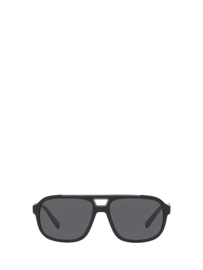 Dolce & Gabbana Eyewear Aviator Sunglasses In Matte Black