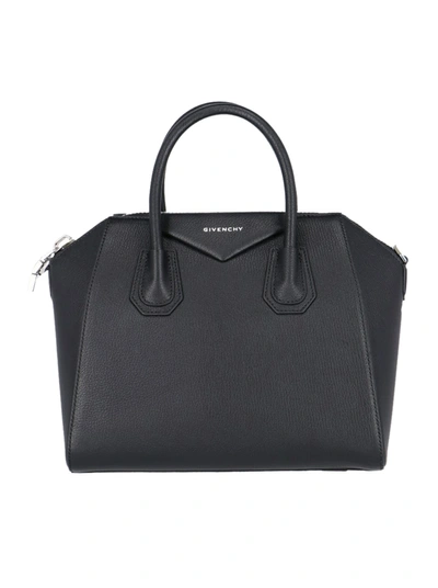 Givenchy Antigona Small Leather Tote In Black