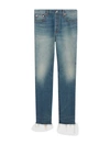 GUCCI DENIM TROUSERS WITH LABEL