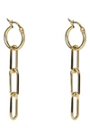 Argento Vivo Huggie Link Linear Earrings In Gold