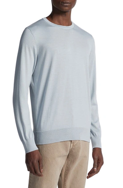 Zegna Cashseta Crewneck Sweater In Light Blue