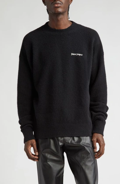 Palm Angels Sweater With Logo In Black