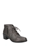 Easy Street Becker Womens Faux Leather Ankle Booties In Grey
